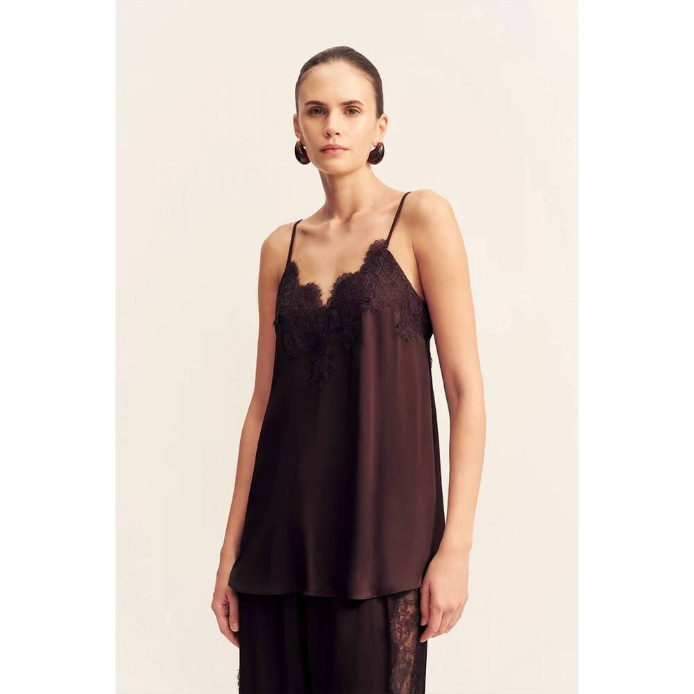 NEW SHONA JOY simona lace cami in espresso